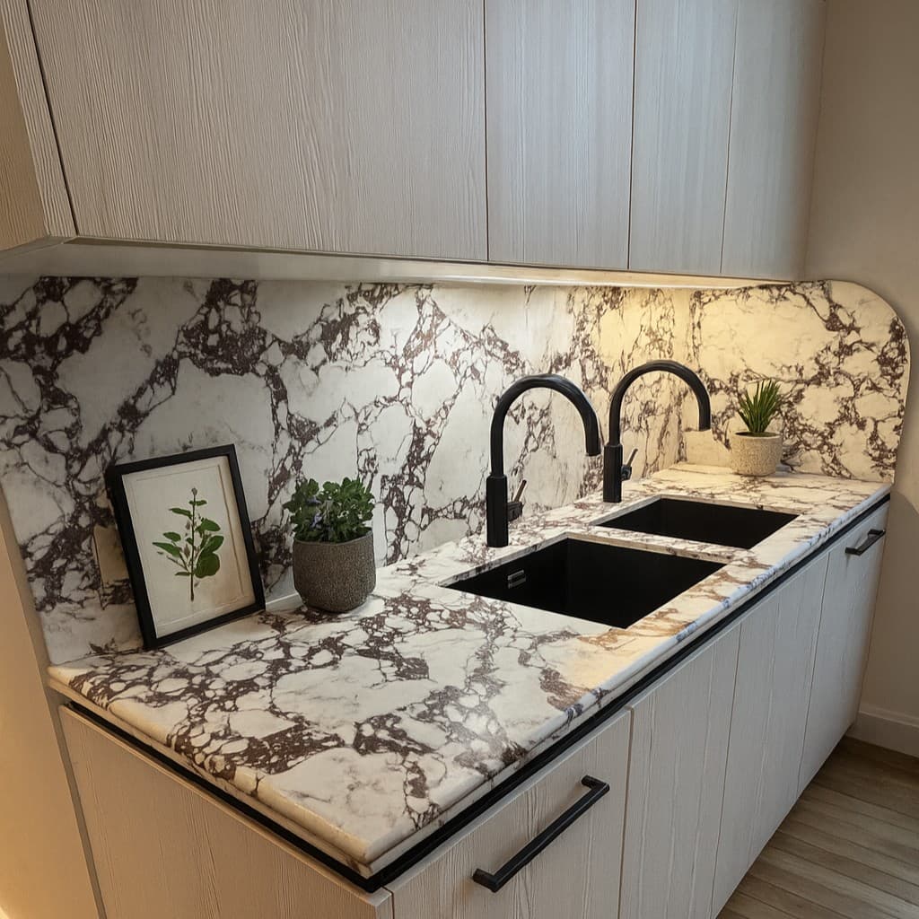 Plans de travail Calacatta Viola plans de travail 2 - easy plan