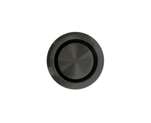 Trop plein rond - BLACK - inox massif - 35 mm