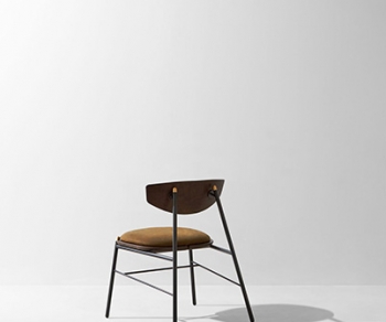 Akron Bar Stool - Backrest & Leather